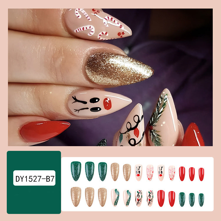 24er Set Weihnachts-Nagelsticker