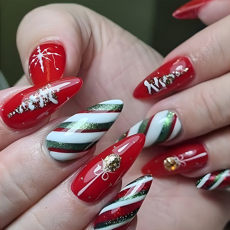 24er Set Weihnachts-Nagelsticker